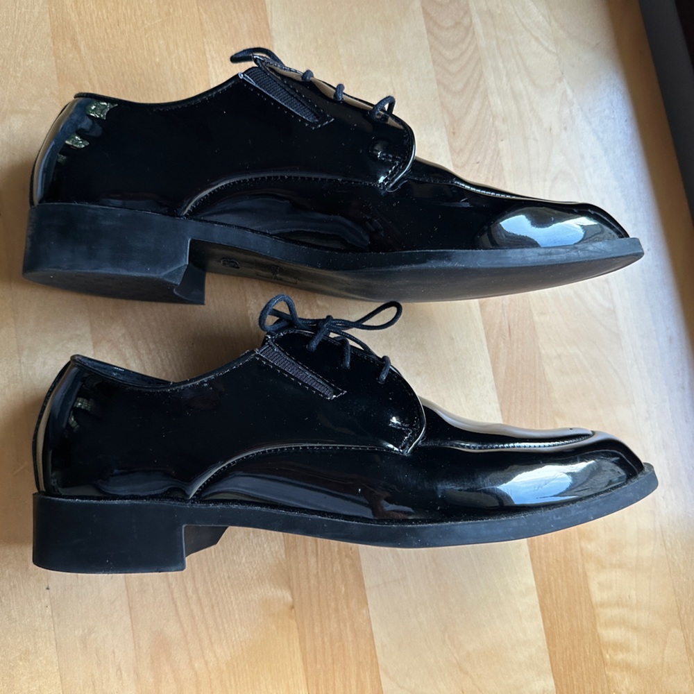 Black Patent Leather (synthetic) Men's Shoes